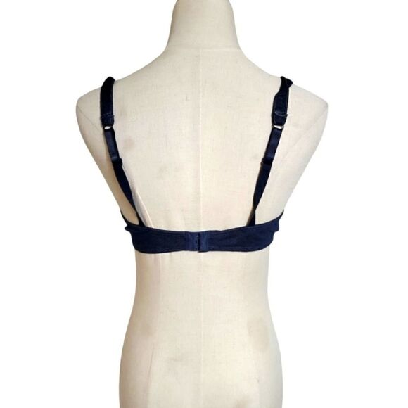 NO Boundaries Y2K Dark Denim Bra Top - Picture 3 of 6